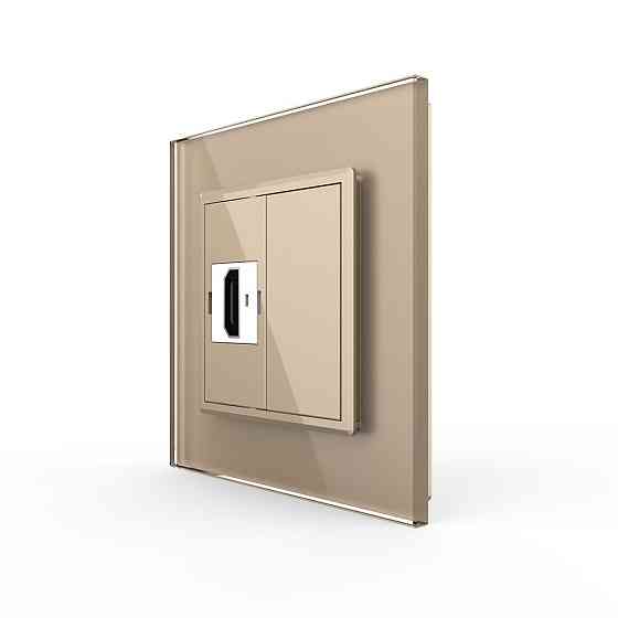 LIVOLO Розетка HDMI Livolo золото скло (VL-C7FCHD-1AP) Коломия