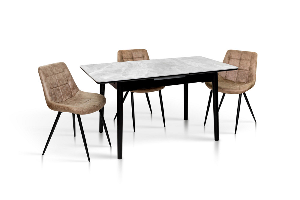 Стіл Нептун 110/140*75 чорний/керам бетон Днепр - изображение 3