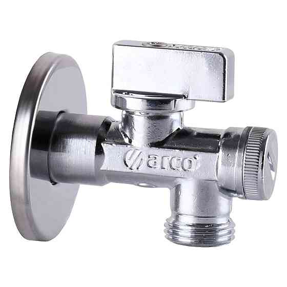 Кран шаровый угловой с фильтром ARCO 1/2″x1/2″ 02400MAC (000005743) Киев