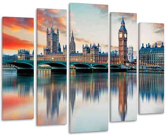 Модульна картина у вітальню/ спальню Лондон Біг Бен LM002_5 110x160 см Київ