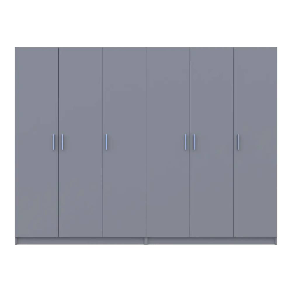 Шкаф для одежды Doros Промо Серый 3+3 ДСП 270х48х204 DRS-011629 (80737768) Днепр - изображение 1