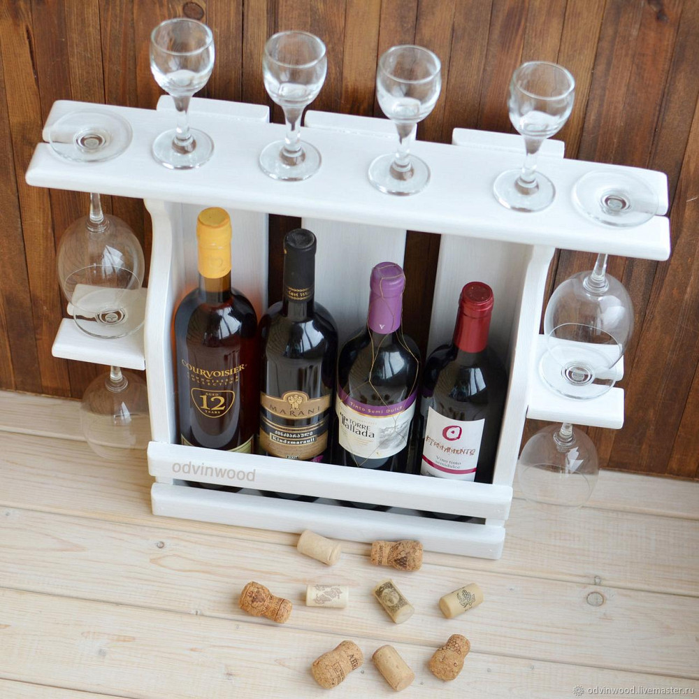 Настінна винна полиця "Накагута 4" зефір Миколаїв - фото 3