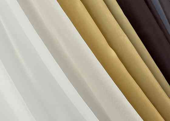 Кухонні штори VR-Textil № 054к комбіновані венге з бурштиновим і молочним 400х170 см (50-052) Київ