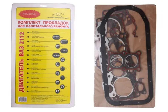 Набор прокладок двигателя 2112 полный БЦМ Винница
