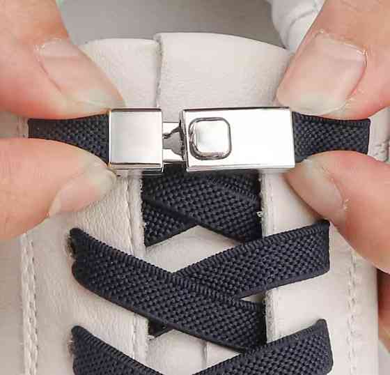 Еластичні шнурки без зав'язок з металевими застібками Смела