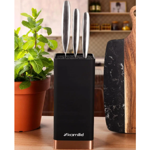 Підставка для ножів 18см чорний мармур/сірий мармур/білий мармур 7628 KAMILLE Житомир - изображение 3