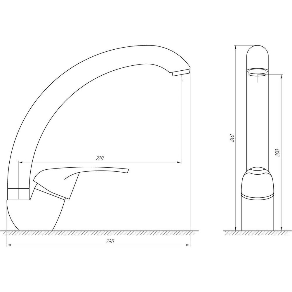 Змішувач для кухні Globus Lux Solly GLSO-0103S-WH без шлангів (000032038) Київ - фото 7