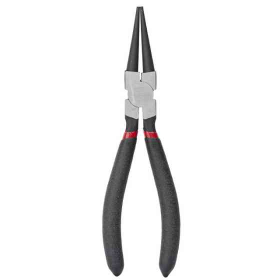 Круглогубці 190 мм, 40CrV, фосфатовані, поліровані, полив’яні двошарові рукоятки, STORM INTERTOOL NT-0150 Київ