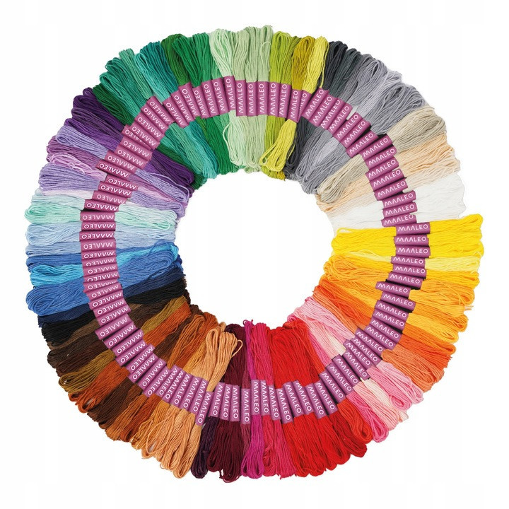 Набор ниток для вышивания мулине 100 цветов с аксессуарами Maaleo (25724) Нововолынск - изображение 3