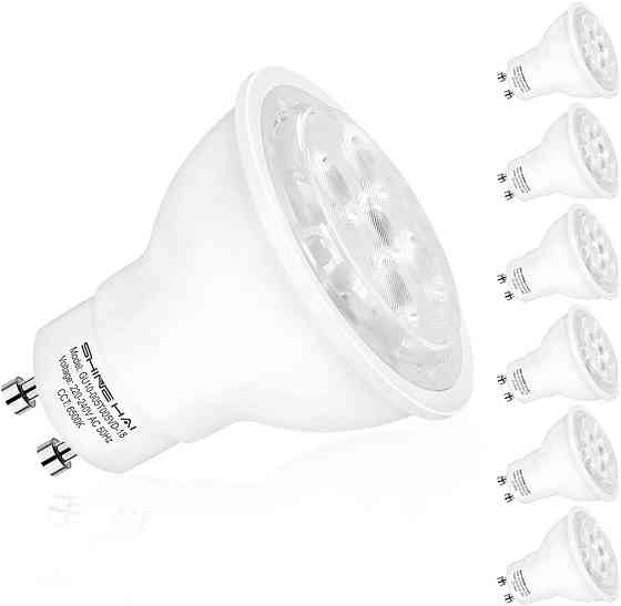 Лампы LED SHINE HAI GU10 5Вт 6500K 350 лм, комплект 6 шт, холодный свет, замена галогена Киев