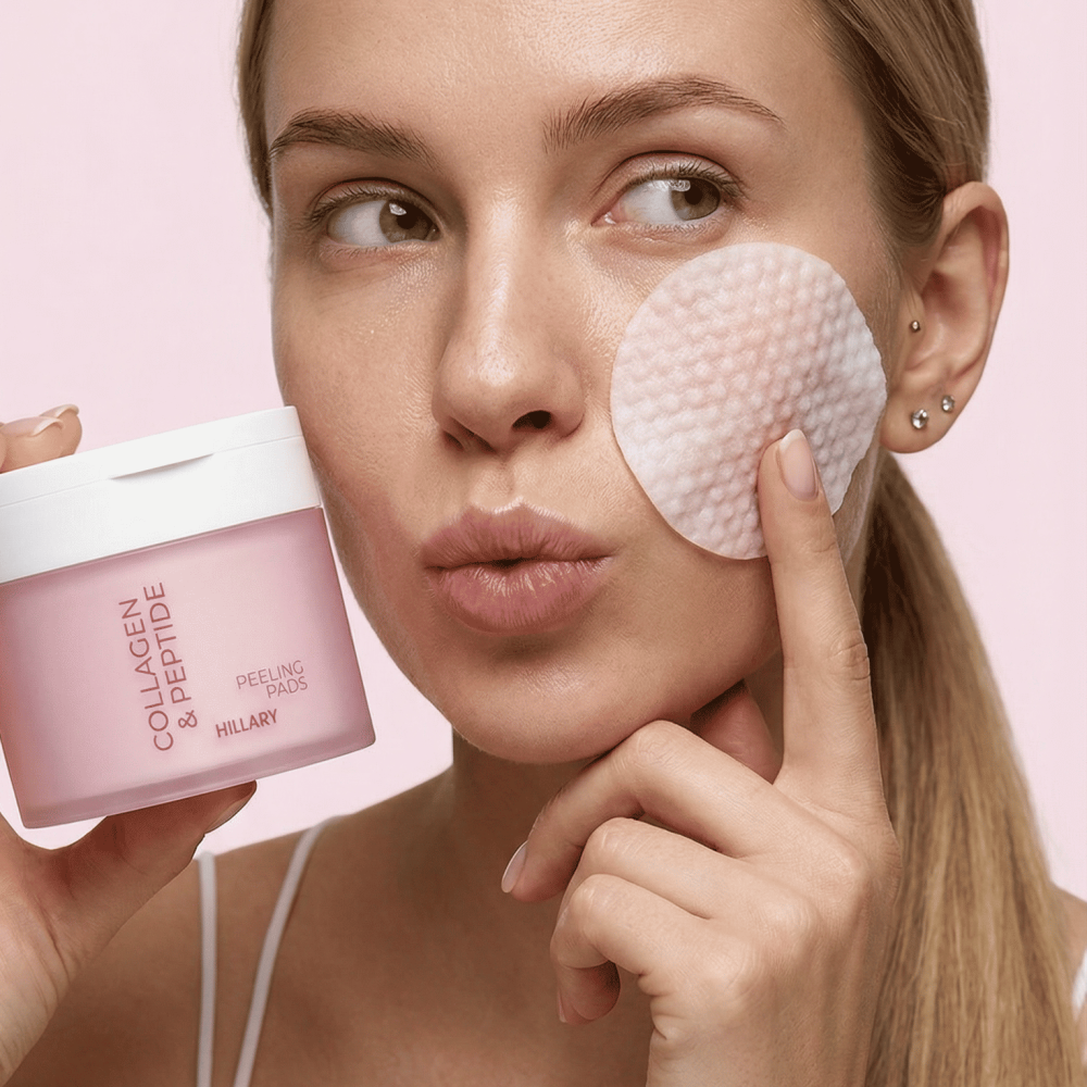 Відлущувальні тонер-педи з колагеном та пептидами Collagen & Peptide Peeling Pads Hillary 60 шт Київ - фото 13