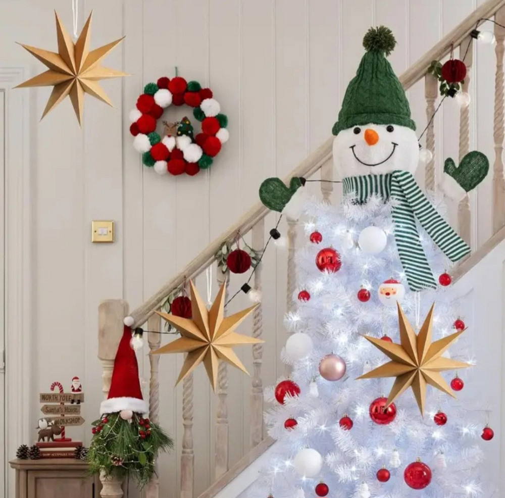 Звезда из бумаги объемная матовая 30 см бежевый Киев - изображение 3