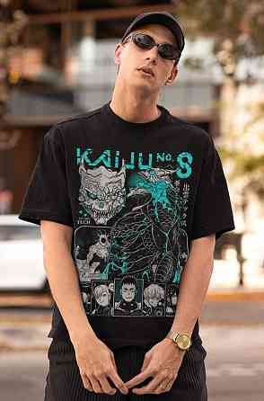 Футболка аниме Каиджу Но Мина Схиро оверсайз (S/M/L) Черний AnimeJ1040 Днепр