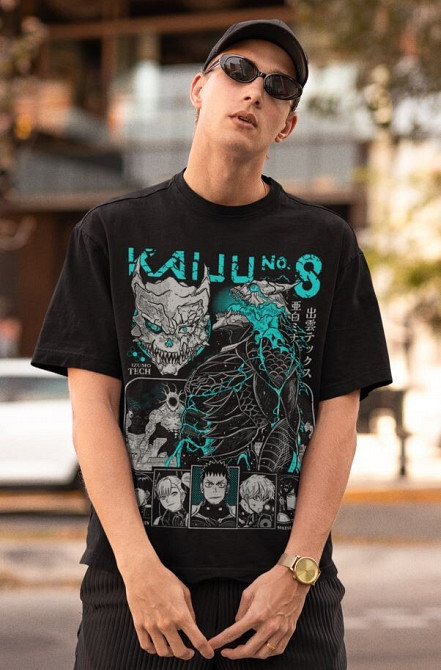 Футболка аниме Каиджу Но Мина Схиро оверсайз (S/M/L) Черний AnimeJ1040 Днепр - изображение 4