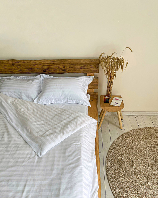 Комплект постільної білизни Ideal Textile страйп-сатин двоспальний євро смужка 2 см (56860553) Чернівці - фото 5