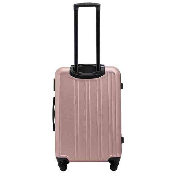 Валіза пластикова Wings HRR01 середня 65 см золотисто-рожева Київ