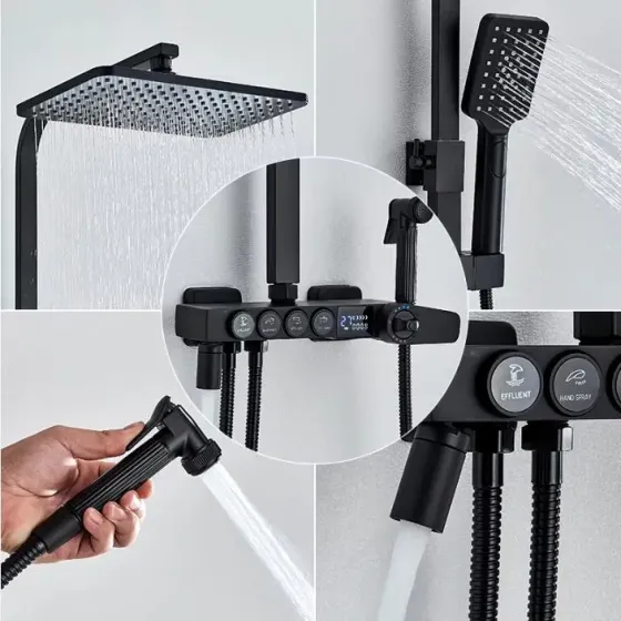 Душ на стену из нержавеющей стали / тропический душ с регуляторами и биде shower AND AA6-6 Коломыя