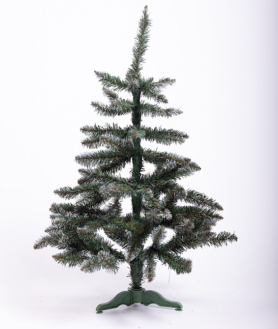 Елка искусственная сосна 130 см зеленая с белыми кончиками Киев - изображение 8