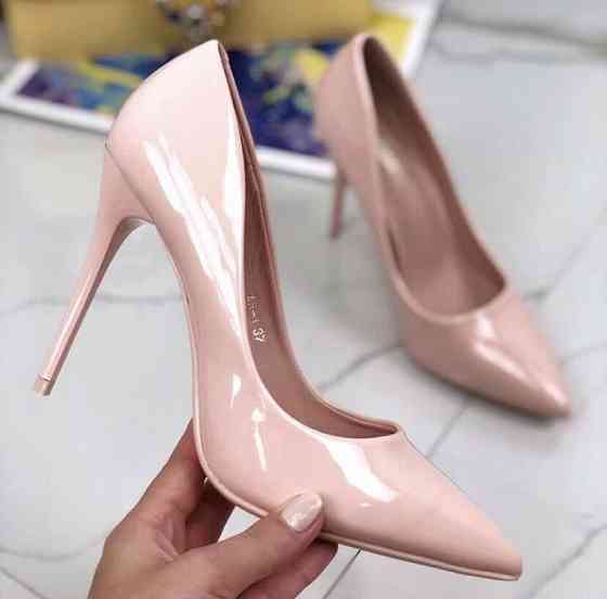 Seastar Туфлі жіночі SEASTAR пудра еко-лак каблук 10см 38р. 40р. (2456) Коломыя