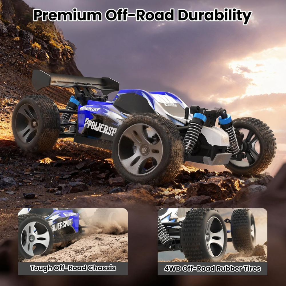 Радіокерований позашляховик SIMREX 1:18, 4WD, до 45 км/год, 2.4 ГГц, 2 акумулятори, LED-фари, RC монстр-трак Київ - фото 3