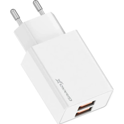 Зарядний пристрій Grand-X CH-15W 2xUSB 10.5W Black (CH-15W) Вінниця - фото 1
