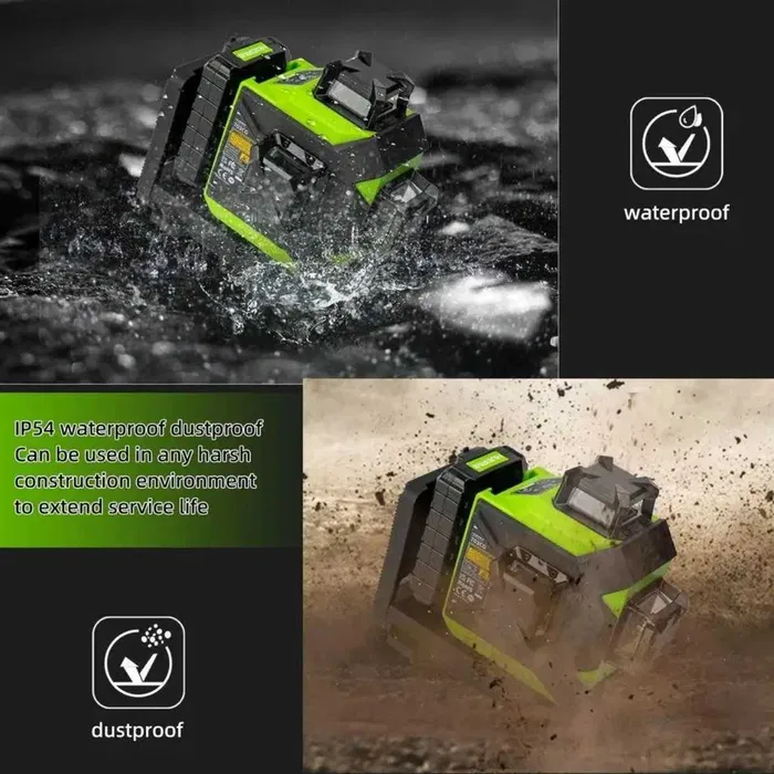 Лазерний рівень нівелір Huepar 703CG 3D Premium 6600 мАh Зелений промінь Вінниця - фото 9