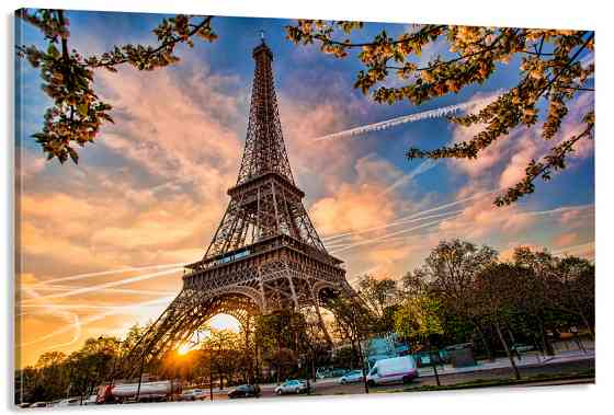 Картина холст в гостиную / спальню  Ейфелева вежа   MLP_387 60x100 см Киев