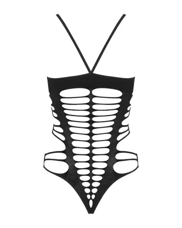 Бодістокінг із поперечними вирізами Obsessive B122 teddy S/M/L, чорний Львів