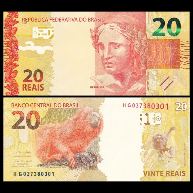 Бразилия / Brasil 20 Reais 2010 (2018) Pick 255d UNC Полтава - фото 1