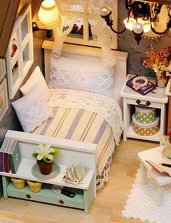 Кукольный домик CuteBee. Конструктор миниатюрный кукольный домик с подсветкой 210*125*155 мм Киев