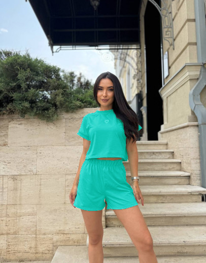 Трикотажний літній костюм шорти і футболка "Carter"| Норма і батал М'ятний, 42-44 Київ - фото 3