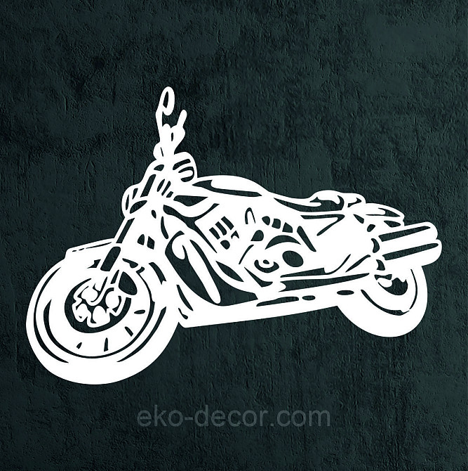 Декоративне настінне Панно «Мотоцикл» Декор на стіну 90*64 см, Білий Київ - фото 8