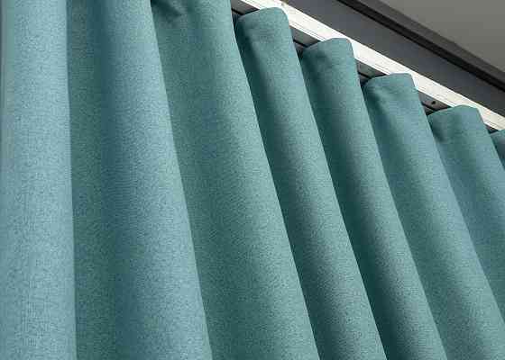 Премиум шторная ткань blackout 100%, двусторонняя, коллекция «ASHEN NIGHT» цвет лазурный 1846ш Киев