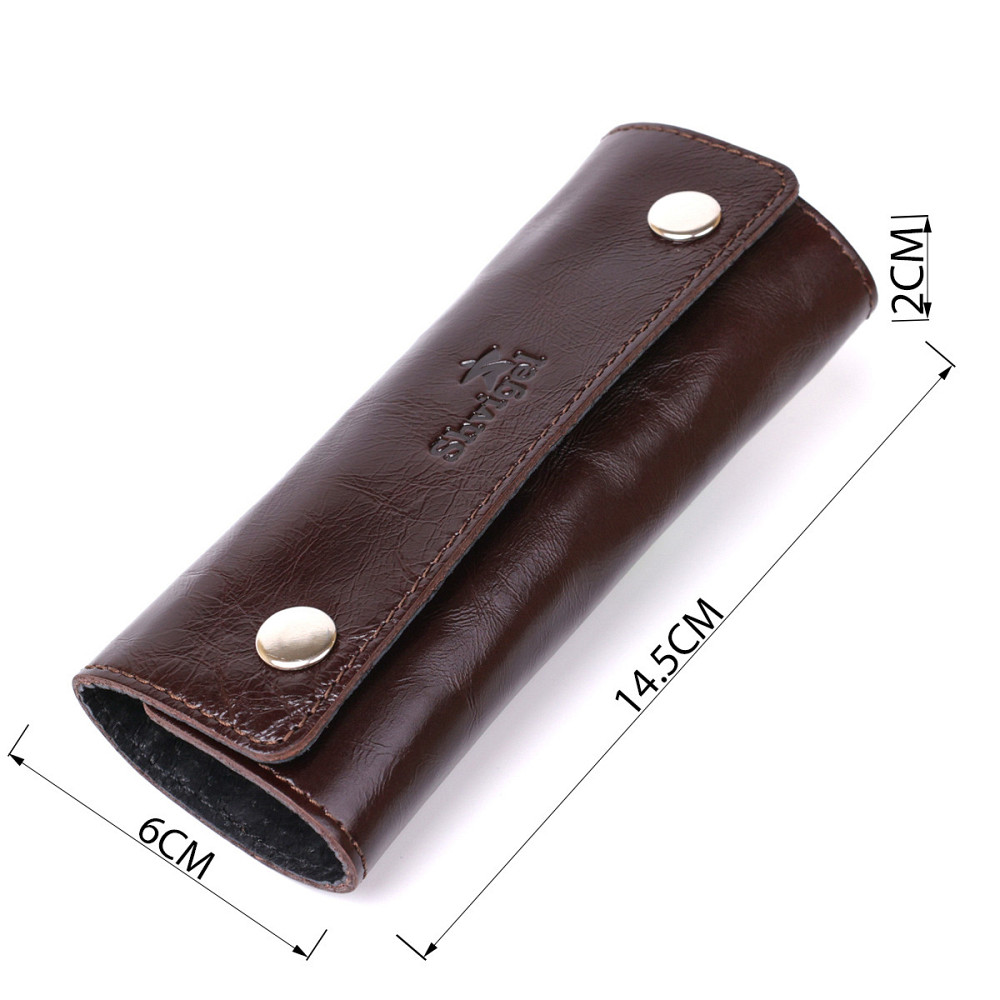 Удобная кожаная ключница Коричневый (SHVIGEL) Киев - изображение 7