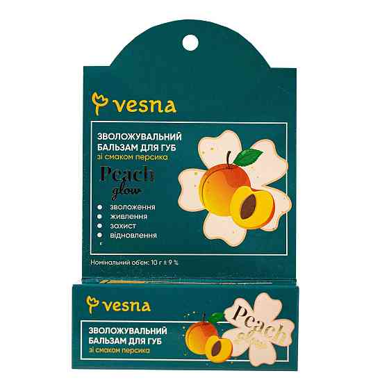 Бальзам для губ з персиком Vesna 10 мл Вінниця