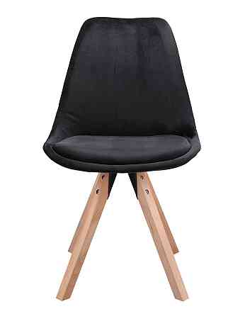 Стілець Saida Jumi у скандинавському стилі з дерев'яними ніжками чорний Київ