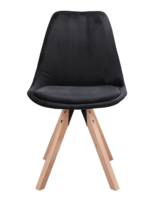 Стілець Saida Jumi у скандинавському стилі з дерев'яними ніжками чорний Київ - фото 4