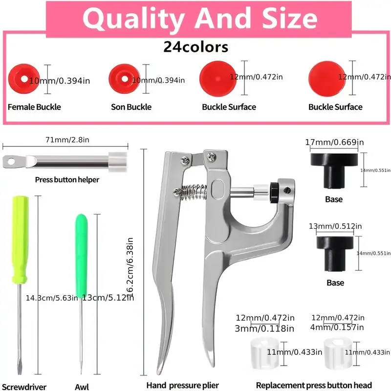 Инструмент для установки кнопок с набором цветных кнопок Киев - изображение 18