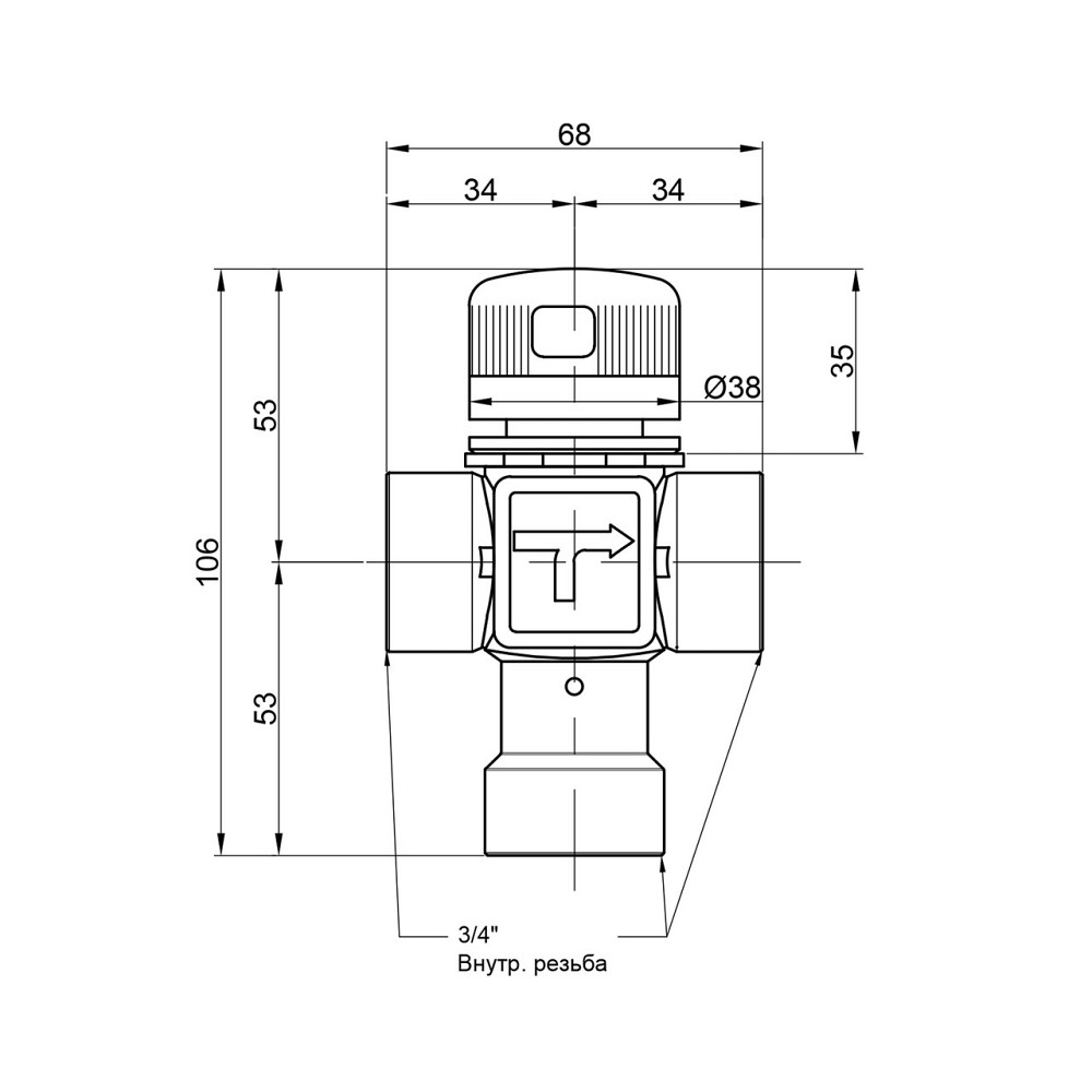 Змішувач термостатичний Icma 3/4" No143 Київ - фото 2