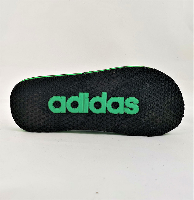 Чоловічі в'єтнамки Капці Adidas Шльопанці Чорні з зеленим Шльопарки (розміри: 45) Дніпро - фото 3