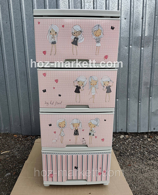 Комод білий пластиковий у дитячу "Дівчата" Алеана Харків - фото 8