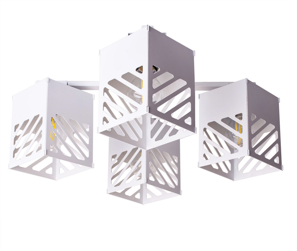 Люстра лофт чорна 4 лампи Е27 Urban NL 2410-4 WH Київ - фото 1