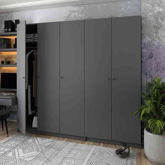 Комплект шаф для одягу Doros Промо (2 шт.) 225х48х204 см Графіт (DRS-011213) Львів
