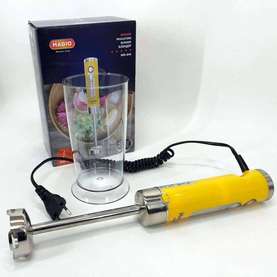 Погружной бытовой блендер насадки Magio, Блендер с мерной чашей стакан чашка Легкий для дома ZC-76 Львов - изображение 4
