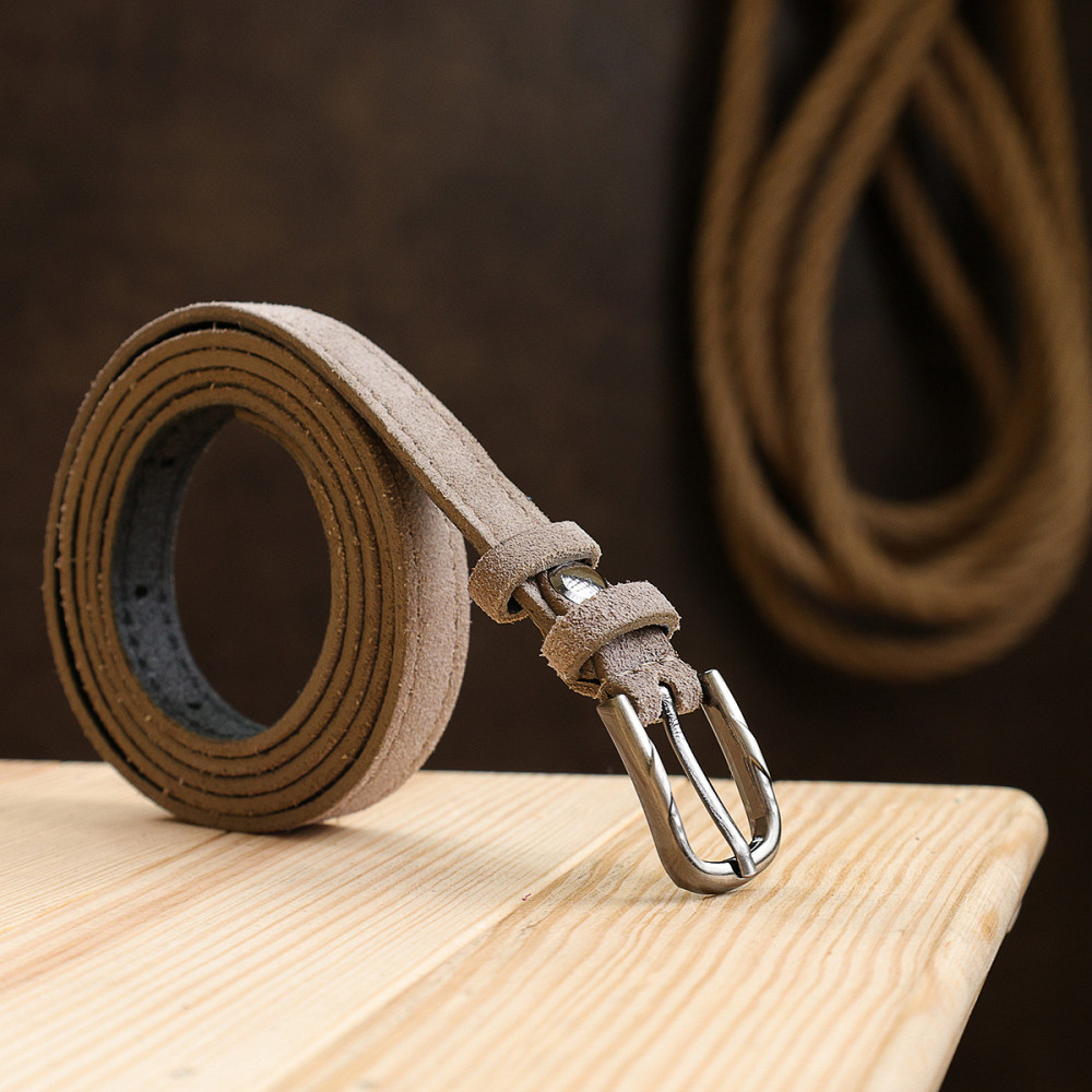 Жіночий замшевий ремінь Vintage 20755 Сірий Київ - фото 8