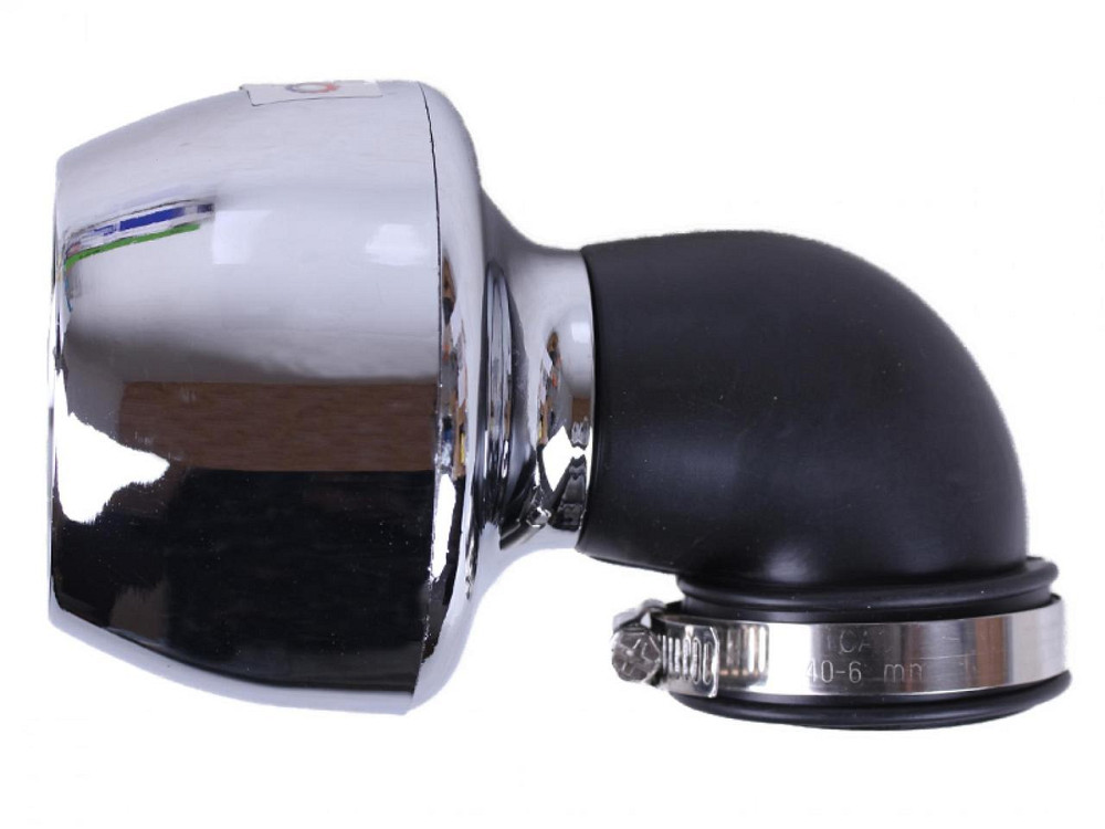 Фильтр воздушный (нулевик) Ø42mm, 90*, турбина (хром) -2 Мукачево - изображение 1