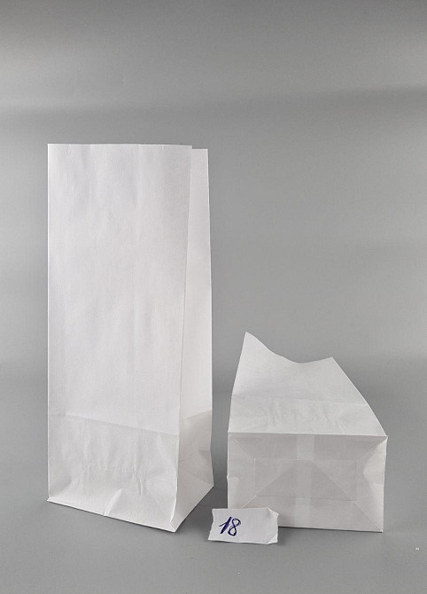 Пакет паперовий 32*13*8,5 см 0 г\м2 з дном білий 25 шт Харків - фото 2