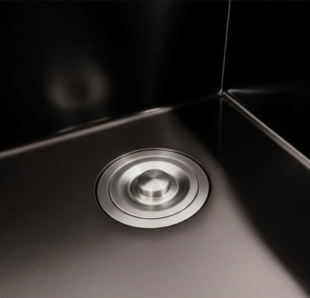 Кухонна мийка PVD чорна 40*50 VALESO Handmade (товщина 3,0/1,5) Коломия - фото 2