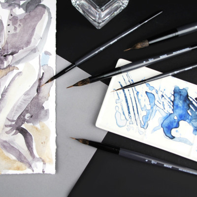 Пензлик для малювання Rosa Мікс білка/соболь круглий, лайнер, WAVE 148, № 0 (4823098516859) Вінниця - фото 4