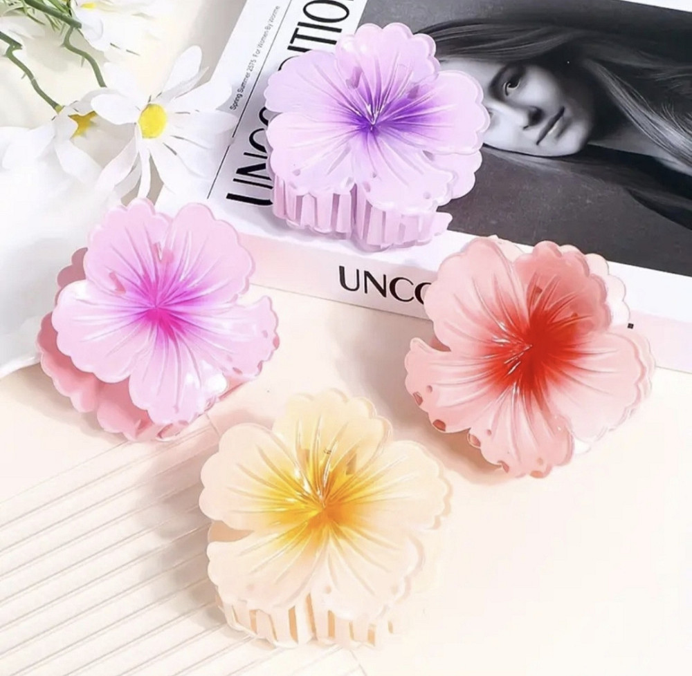 Заколка-крабік квітка Рожевий Смела - изображение 4